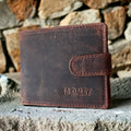 Christmas Gift For Men | Personalised Men's Best Quality Rustic Leather Handmade Wallet | Birthday, Anniversary, Groomsmen Gift For Man