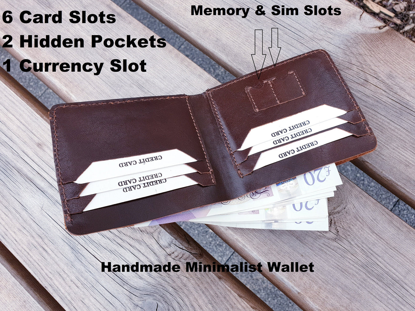 Handmade Purely From Leather, Ultra Slim Wallet Credit Card Holder | RFID Real Laether Super Slim Wallet, Perfect For Gift, Gift Bag Packed