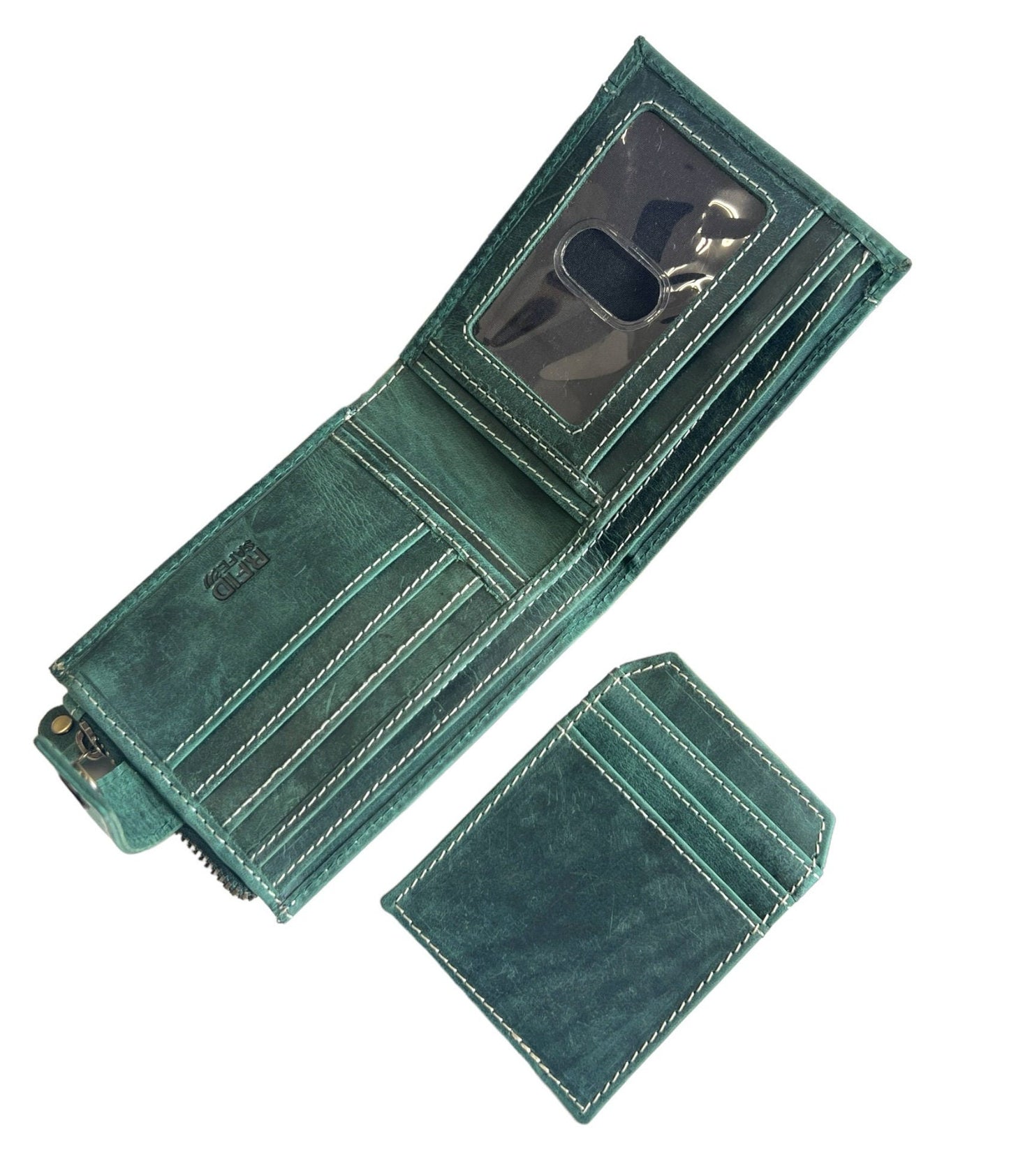 Personalised Real Leather Wallet, RFID Men's Women’s Genuine Leather Zipper Wallet,  Unique Design Best Quality, Birthday Christmas Gift