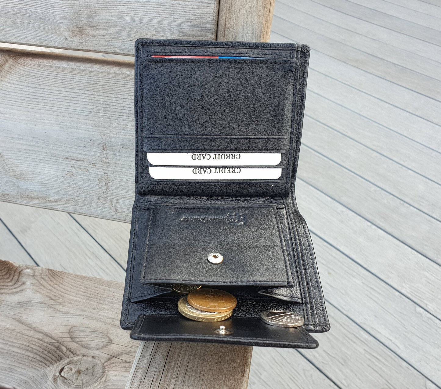 Black Handmade in Best Leather Men's Girl's Leather Wallet, Coin Wallet Book shape Hand Crafted Wallet for Men and Women, Best Gift Bagged