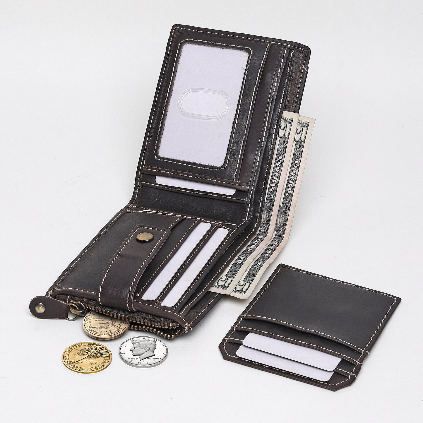 Christmas Gift For Him | Personalized Mens Leather Wallet | Custom Personalised Real leather Wallet for Men | Gift For Dad | Birthday Gift