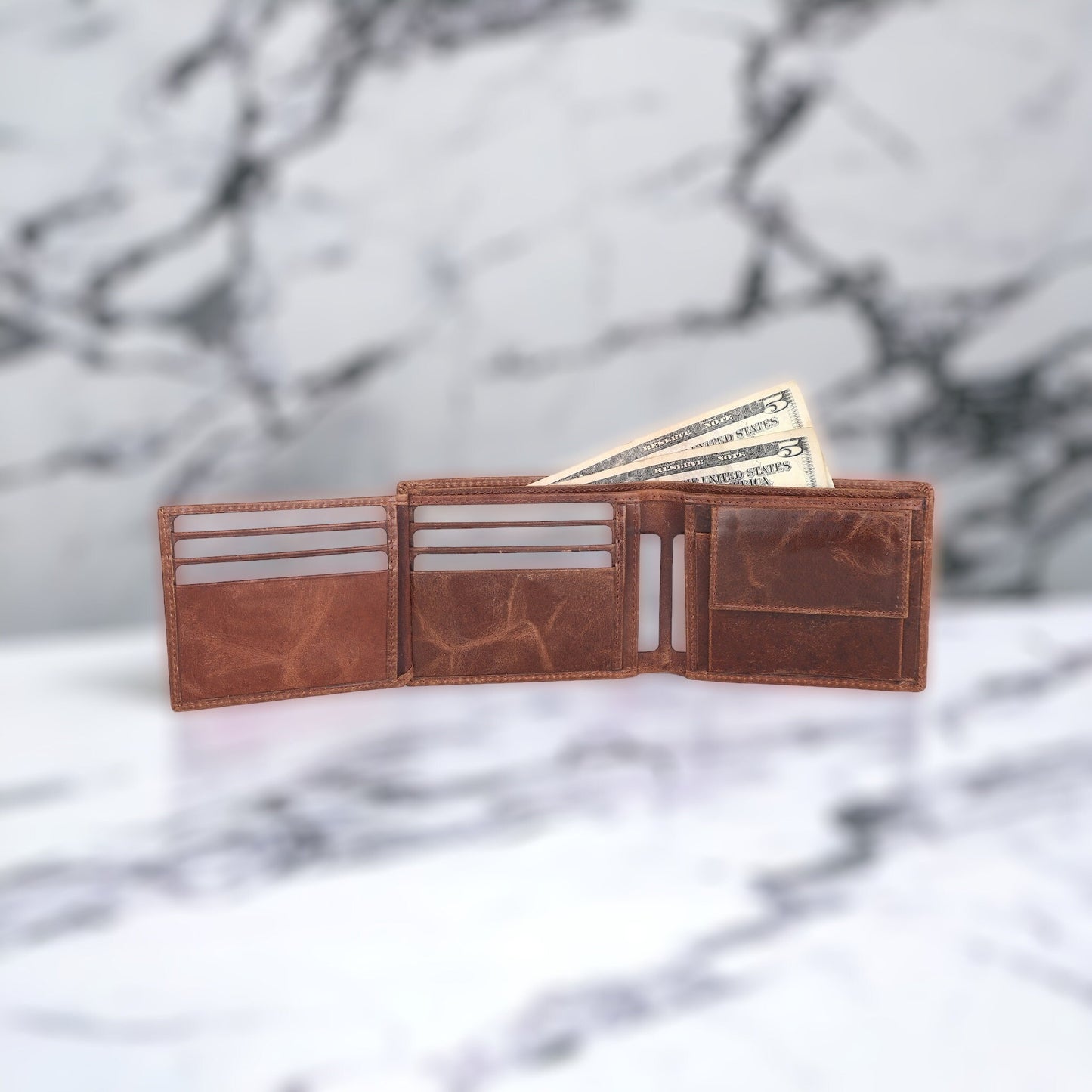 Custom Personalized Wallet | Personalised Leather Wallet For Men | Gift For Dad | Birthday, Anniversary, Groomsmen, Christmas Gift, Gift Bag