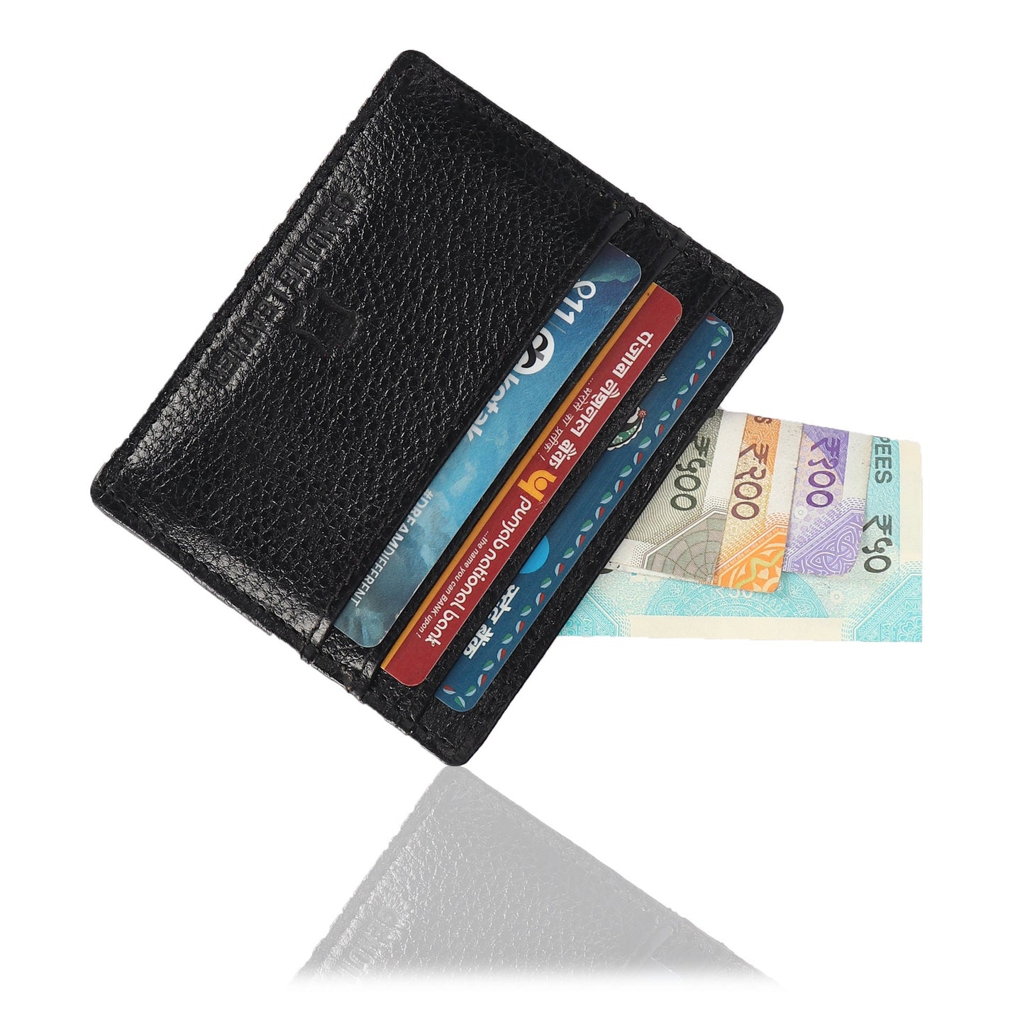 Black Handmade 100% Real Leather Wallet | Must have Wallet for Men and Women | Handy Wallet Original Leather Credit Card Holder