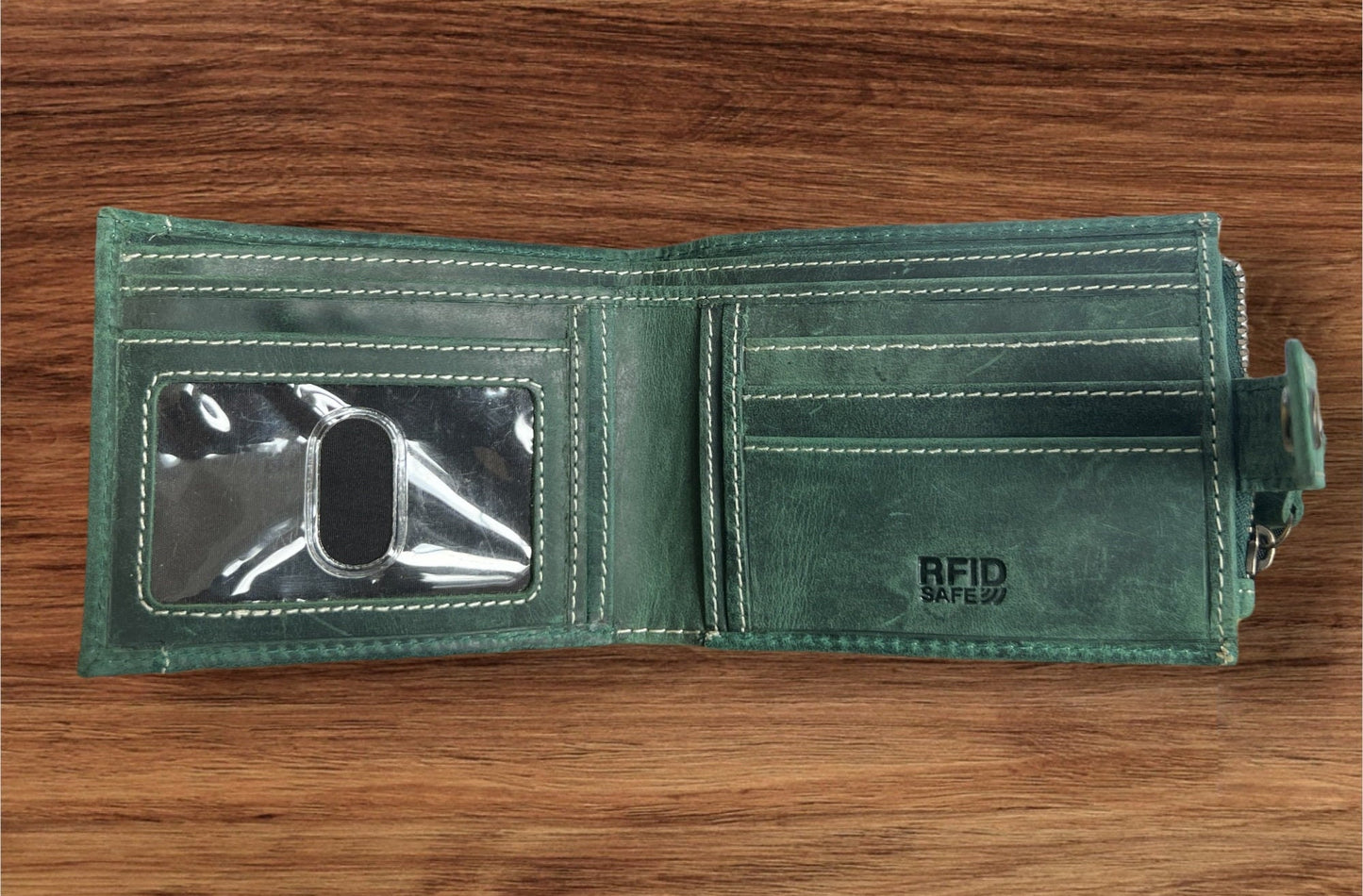 Personalised Real Leather Wallet, RFID Men's Women’s Genuine Leather Zipper Wallet,  Unique Design Best Quality, Birthday Christmas Gift