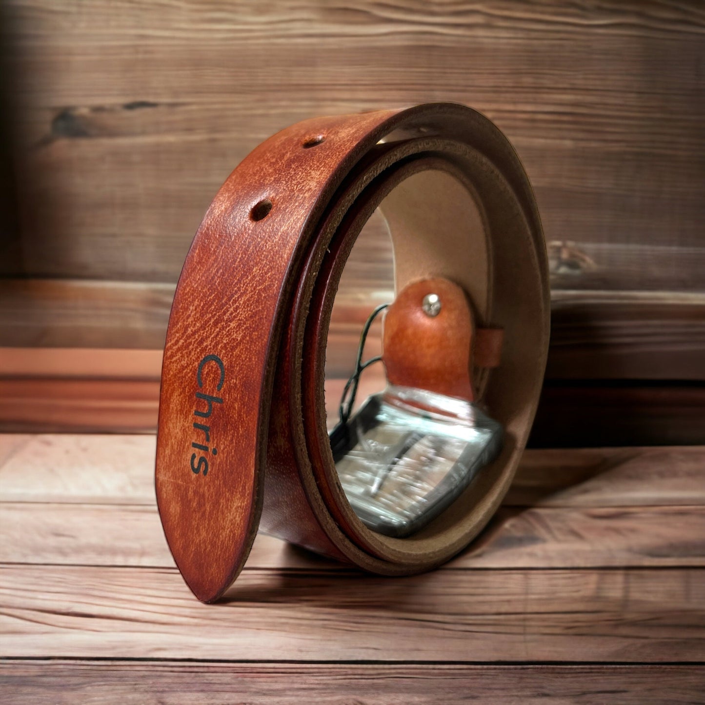 Personalised Men's Belt Full Grain Leather Belt for Men | 3mm Thick 38 MM Wide Anniversary Birthday Groomsmen Christmas Gift | Gift For Dad