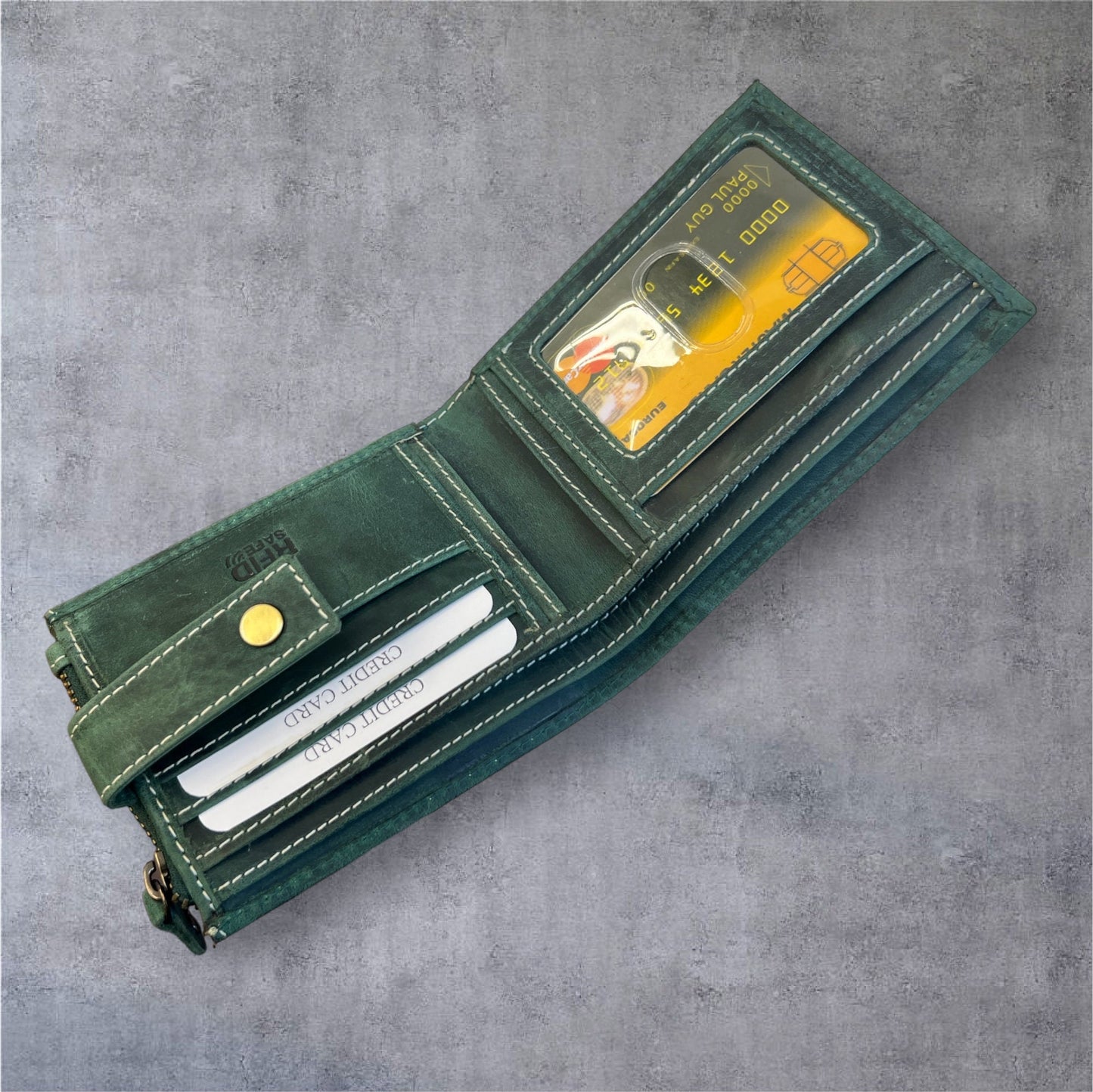 Personalised Leather Wallet | RFID/NFC Safe | Christmas Birthday Anniversary Gift For Men | Gift for Dad