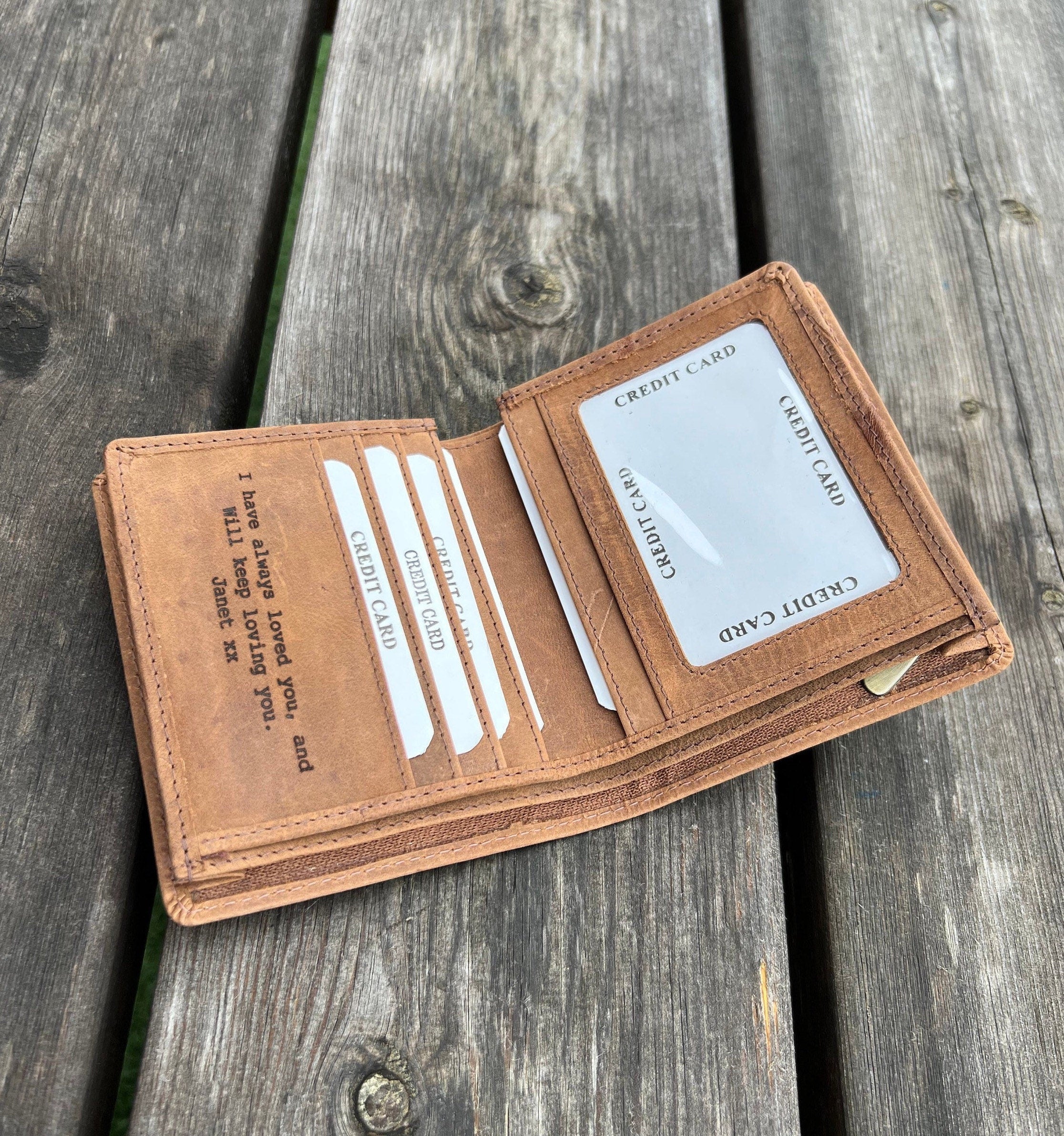 Personalised Leather Wallet For Men | Engraved Wallet | Specially Designed Wallet | Zipper Wallet | Anniversary, Birthday, Fathers Day Gift