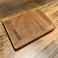 Personalised Handmade Mens Wallet | Real Leather Small Wallet | Engrave Name Message and Photo On the Wallet | Gift For Dad | Groomsmen Gift