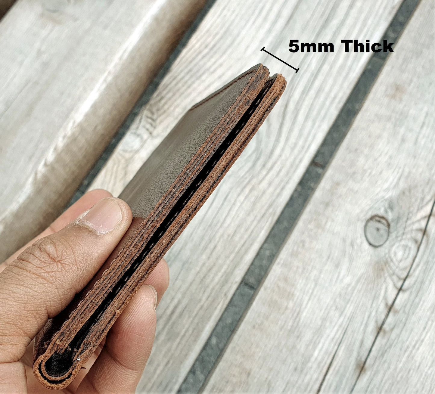 Handmade Purely From Leather, Ultra Slim Wallet Credit Card Holder | RFID Real Laether Super Slim Wallet, Perfect For Gift, Gift Bag Packed