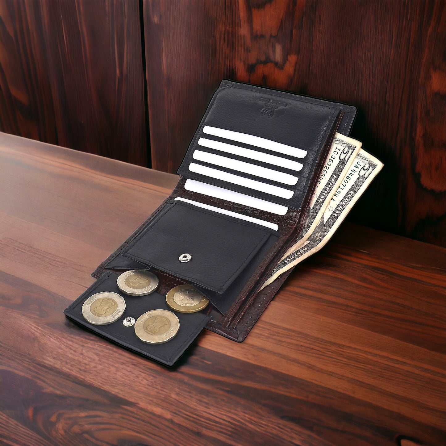 Personalized Wallet | Handmade Real Leather Custom Personalised Wallet | Gift For Dad,  Anniversary, Birthday, Groomsmen, Christmas Gift