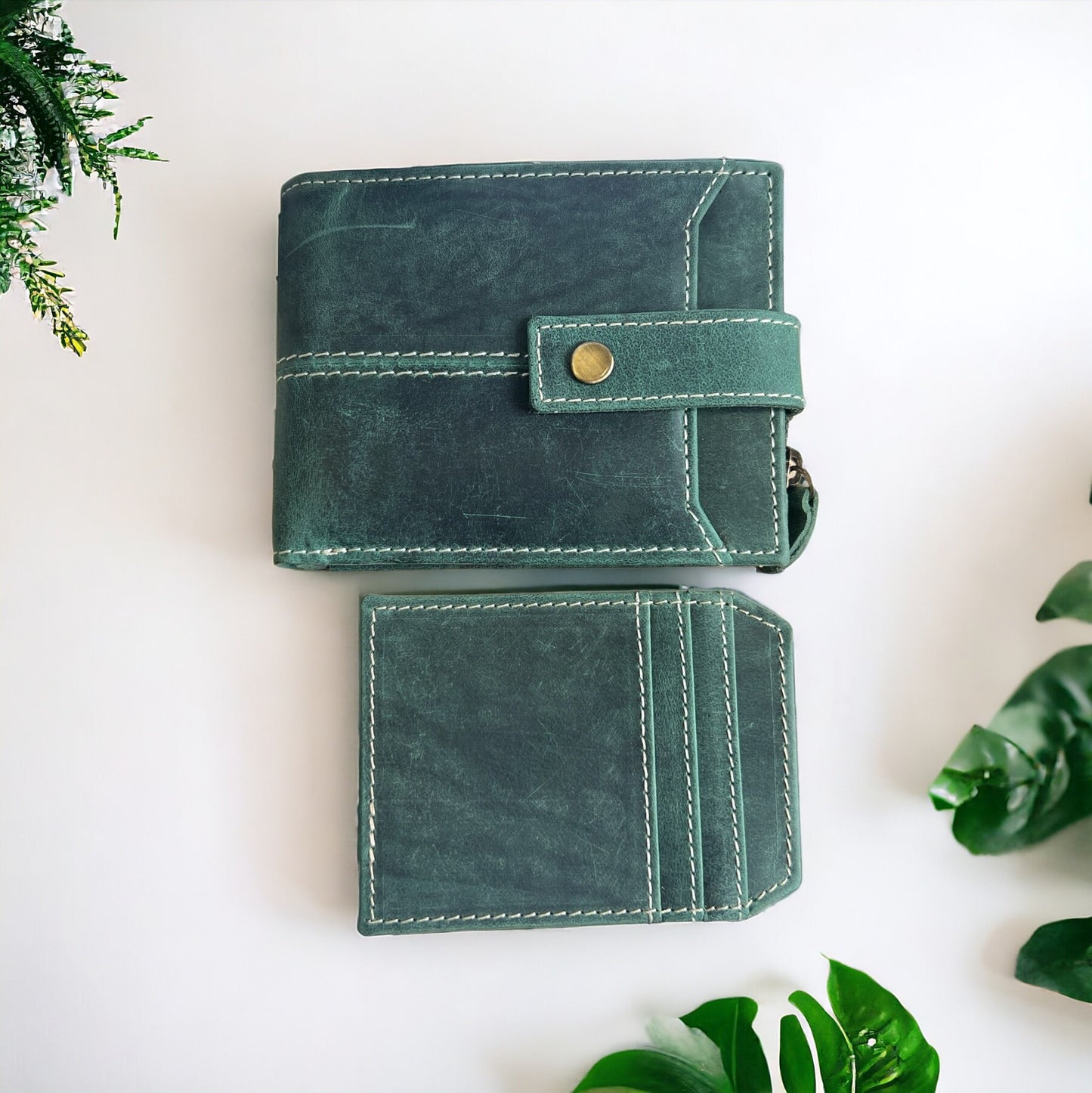 Personalised Real Leather Wallet, RFID Men's Women’s Genuine Leather Zipper Wallet,  Unique Design Best Quality, Birthday Christmas Gift