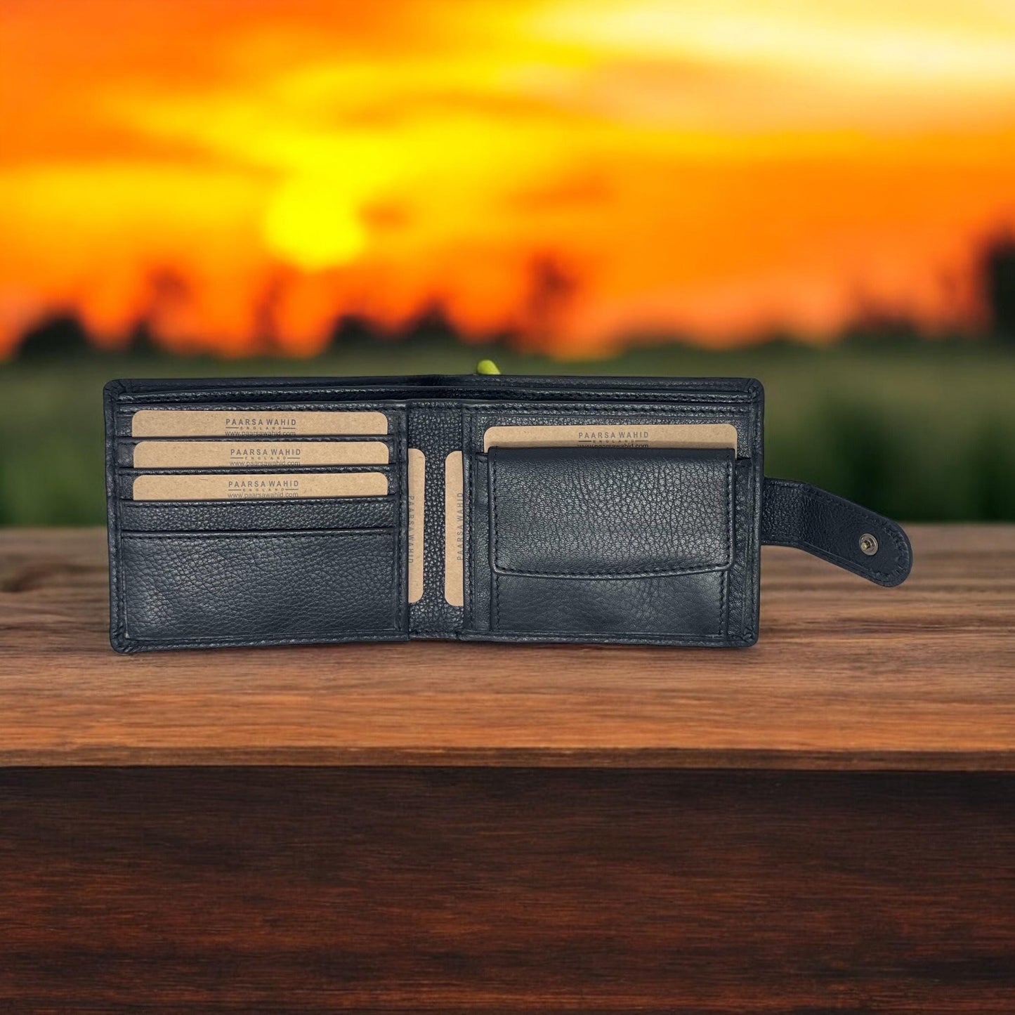 Personalised Leather Wallet | Custom Engraved RFID Wallet | Gift for Him | Birthday, Anniversary, Groomsmen, Dad | Optional Wooden Gift Box