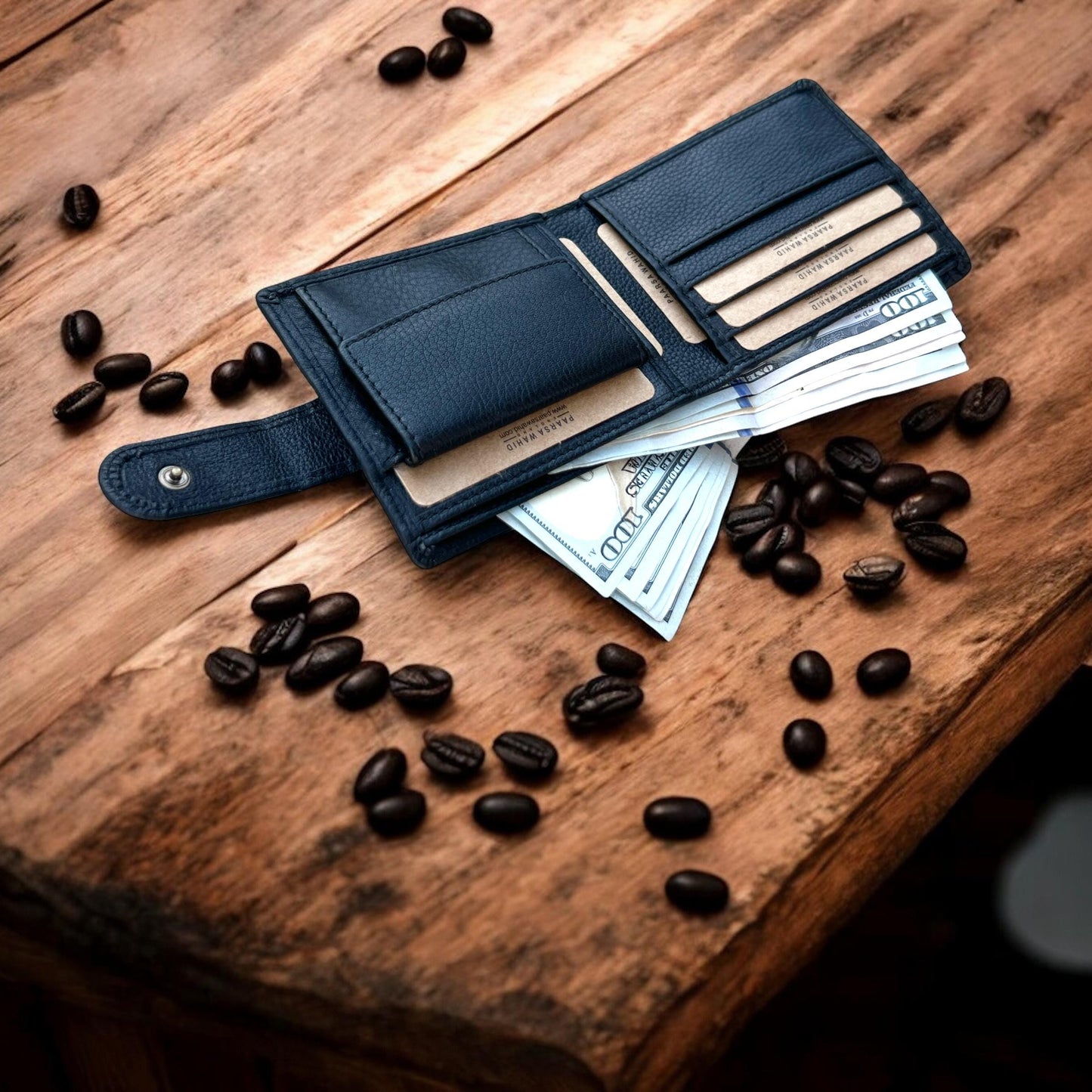 Personalised Leather Wallet | Custom Engraved RFID Wallet | Gift for Him | Birthday, Anniversary, Groomsmen, Dad | Optional Wooden Gift Box