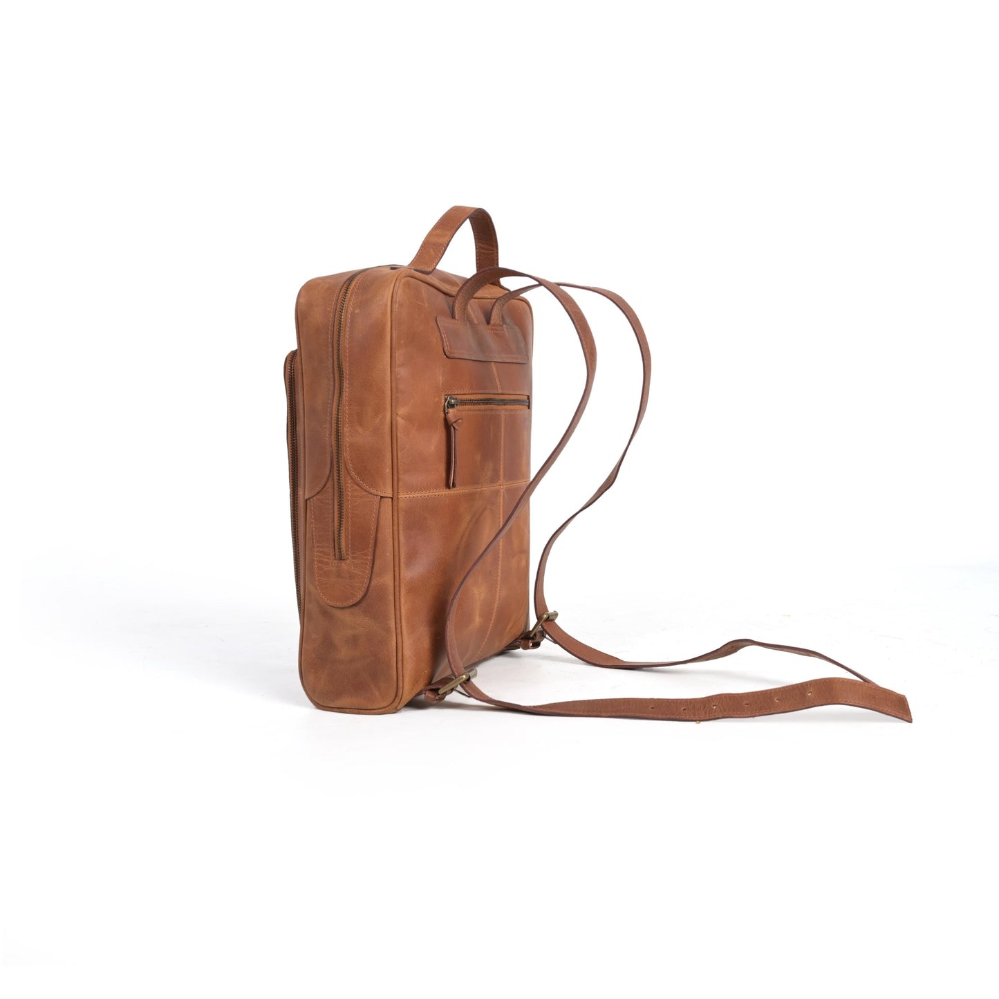 Personalised Leather Backpack, Handmade Office Laptop Bag, Work Bag, Tan High Quality Leather Bag, Gift For Him, Christmas, Anniversary Gift