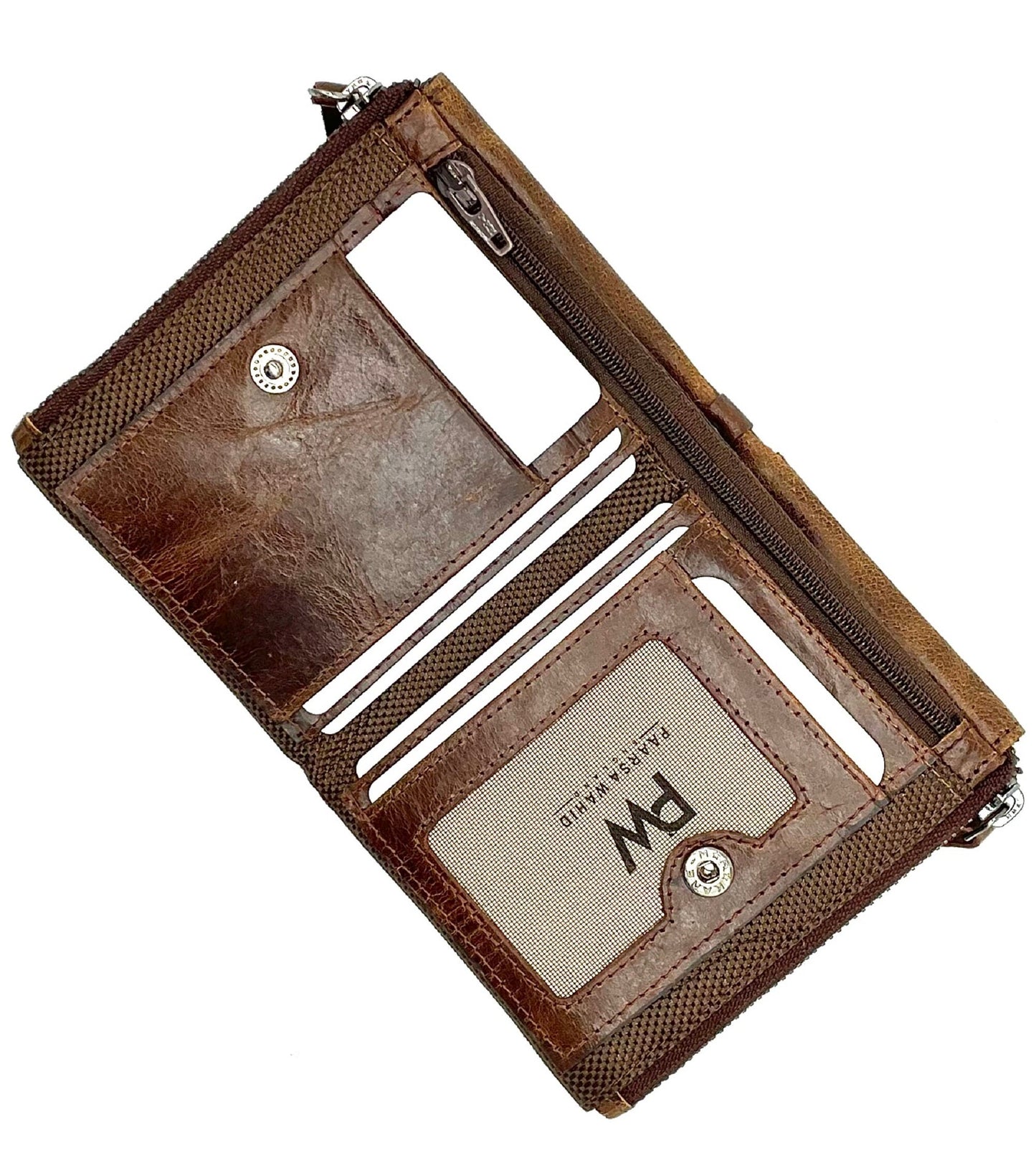 Handmade Pure Leather Wallet For men's and Women, Handcrafted Best Design 3 Zipper Wallet, Best Wallet For Gift, Free Gift Wrap Available