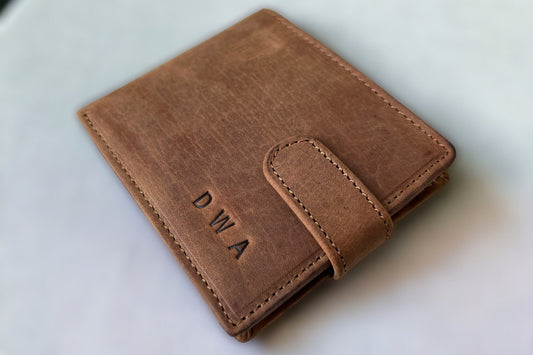 Rustic Vintage Look Leather Men's Wallet | Personalised 100% Real Leather Wallet for Men | Best Gift For Christmas & Birthday, Anniversary