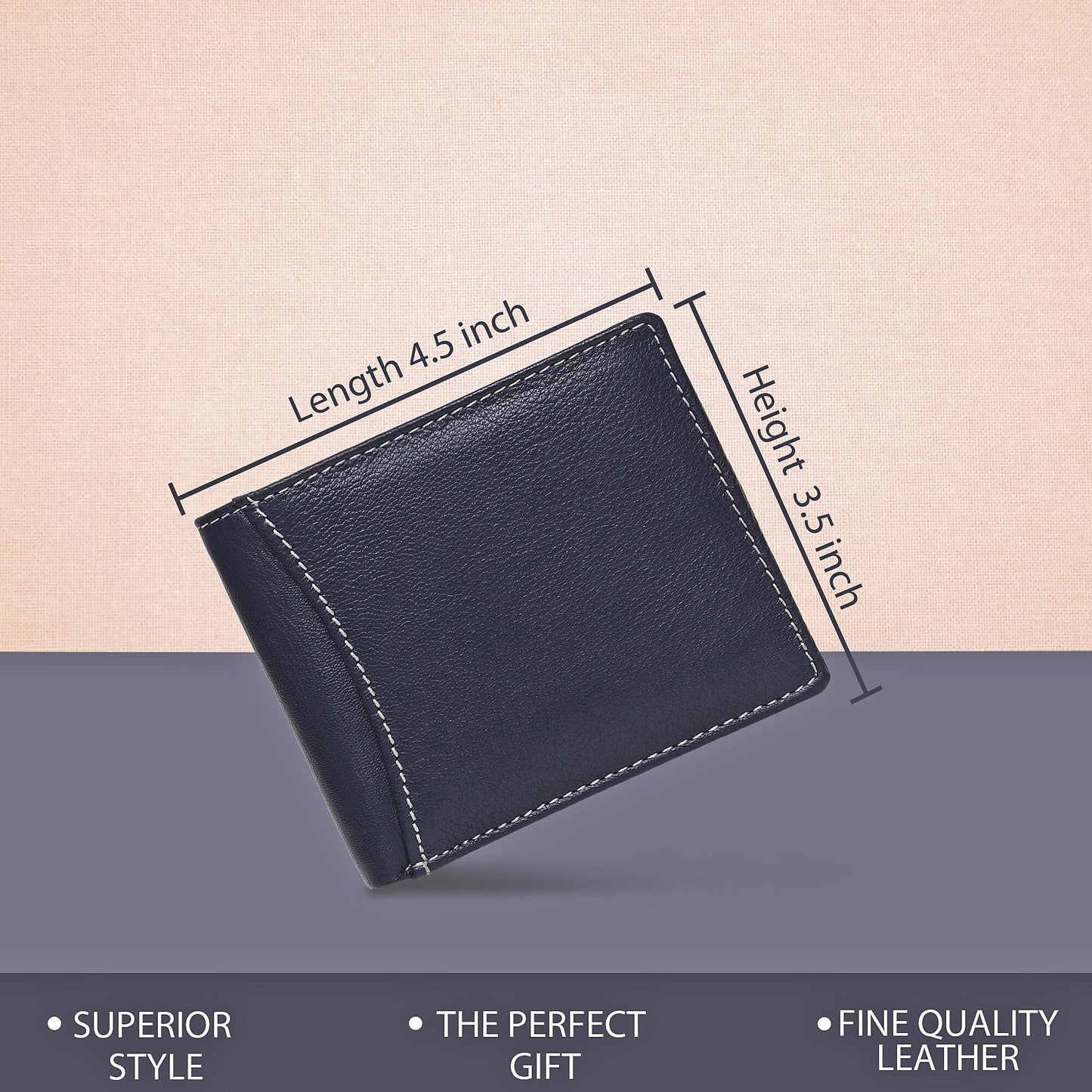 Personalised Genuine Leather Wallet For Men | Soft & Smooth Real Leather Bifold Wallet | Perfect Anniversary, Christmas Gift | Gift Boxed