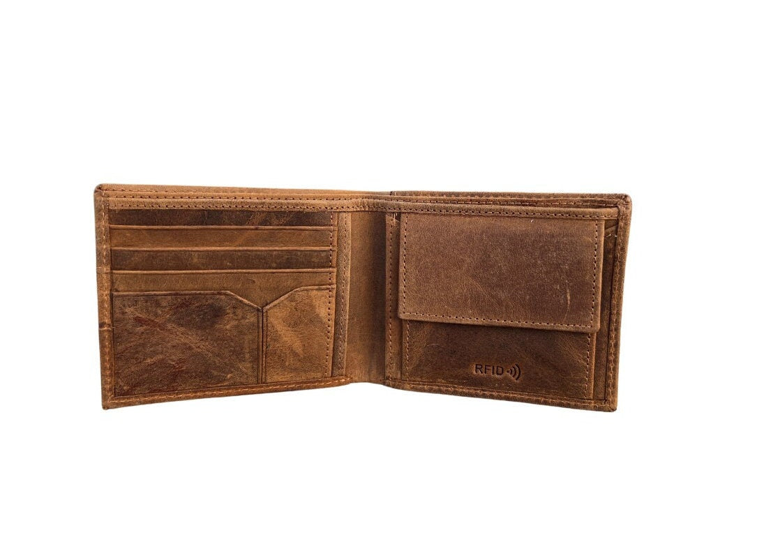 Handmade Personalised Full Grain Leather Wallet for Men | Birthday, Anniversary, Groomsmen Gift for Him | Gift For Dad | Christmas Gift