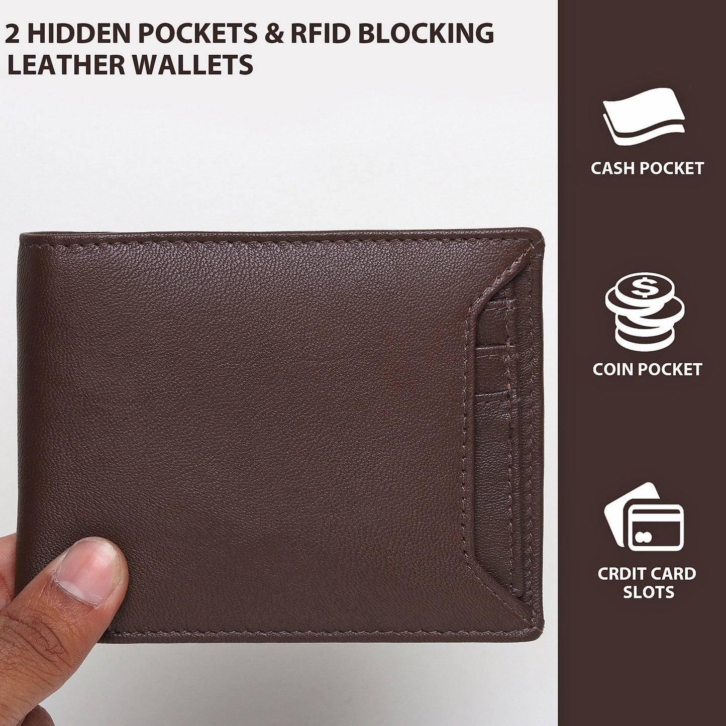 Handmade Real Leather Wallet for Men and Women | Personalised Engrave Name, Initials | Perfect for Gift | Gift Boxed