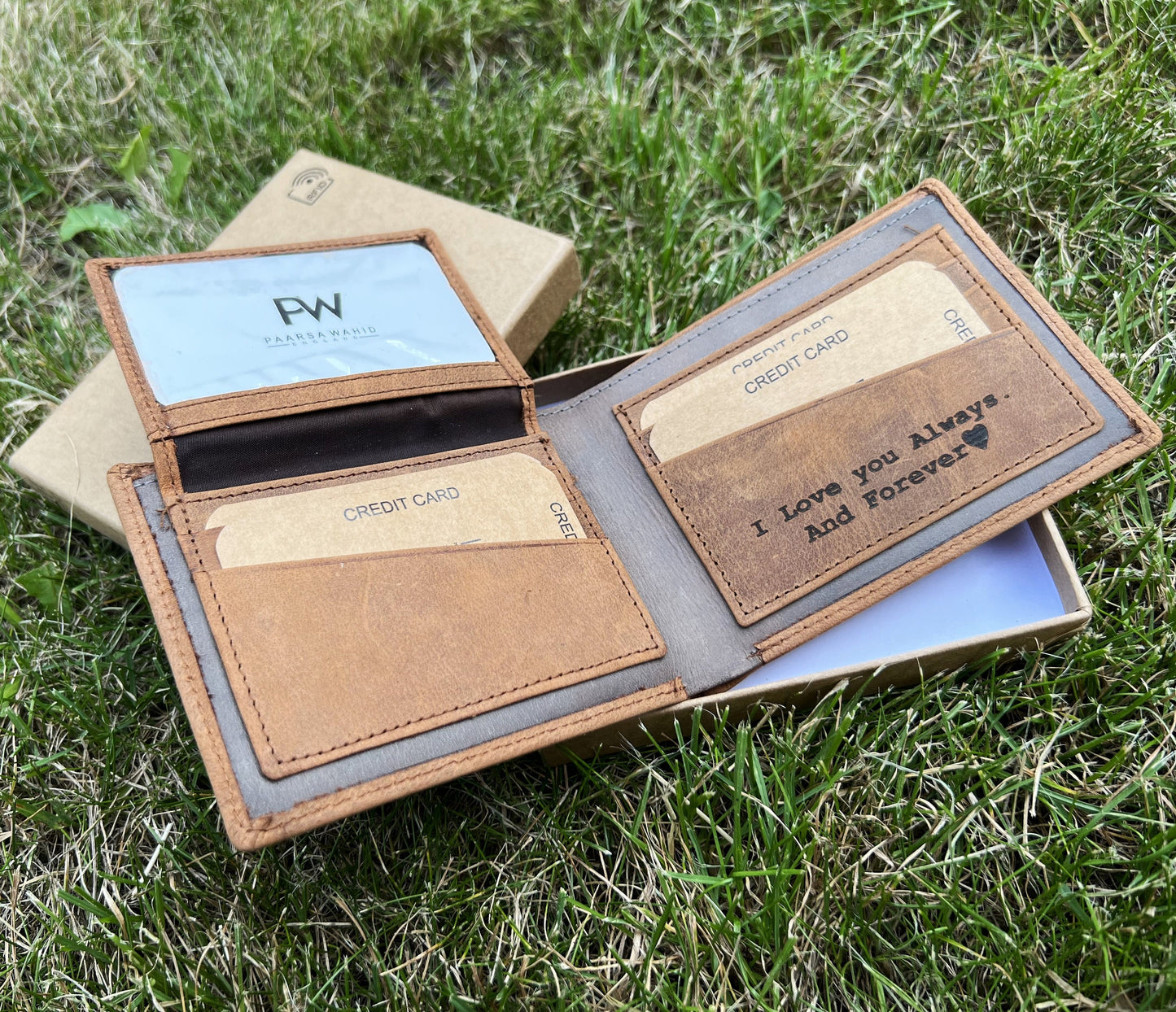 Personalised Wallet, Leather Wallet, Slim Wallet, Engraved Wallet, Husband Anniversary Gift, Father's Day Gift, Birthday Gift, Gift Boxed