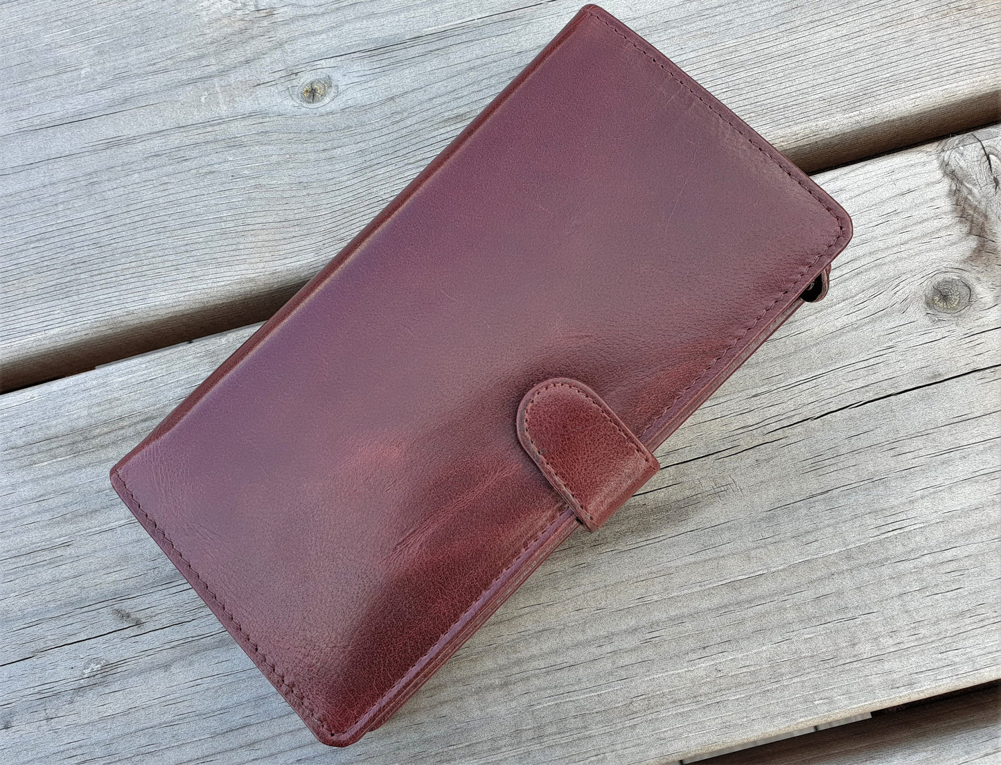 Personalised RFID Safe Brown Leather Women's Girl Purse ClutchHandmade Leather Wallet for Women Girl | Female Long Wallet | Best for Gift