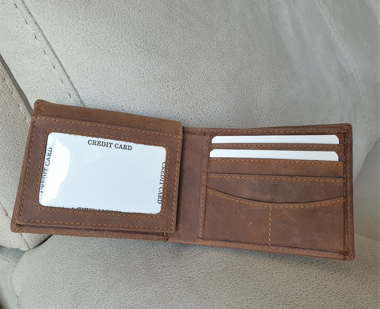 Personalised Handmade Leather Wallet for Men, Bifold Real Leather Wallet | Anniversary , Birthday , Holiday Gift For Him