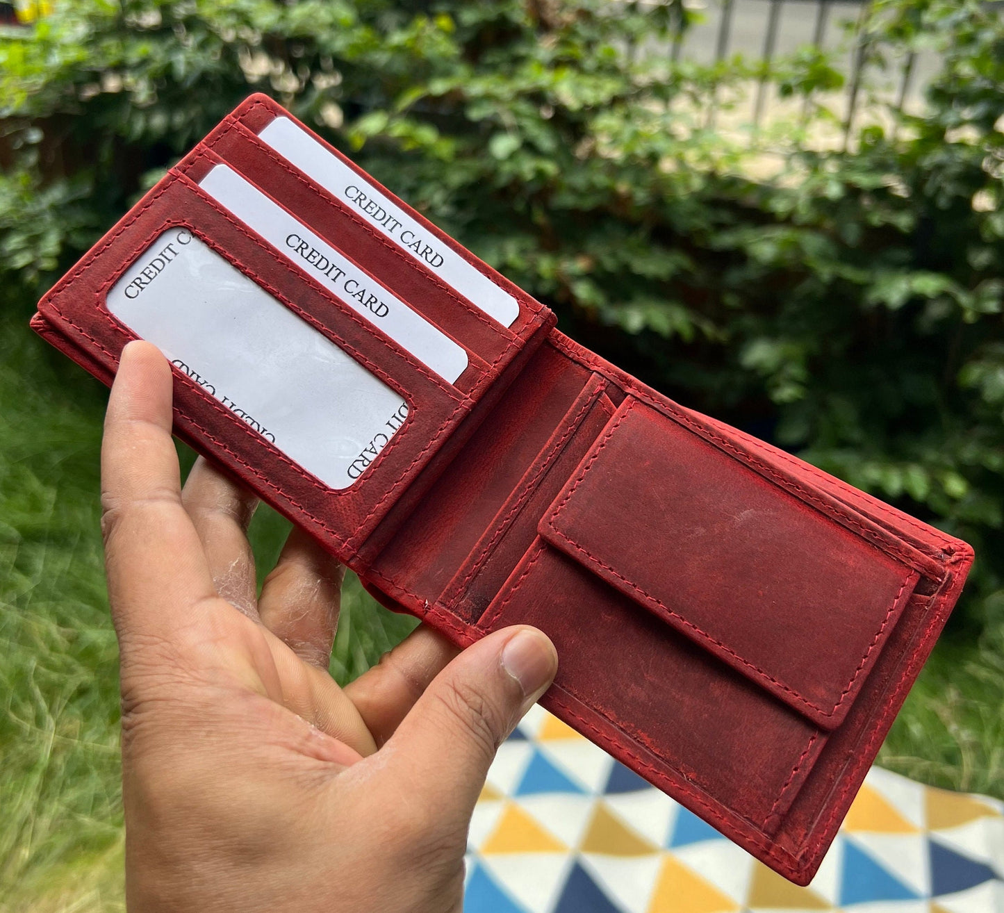 Handmade Real Leather Wallet For Men | RFID Safe B-ifold Wallet | Personalised Gift For Him | Birthday, Christmas, Anniversary Gift | Boxed