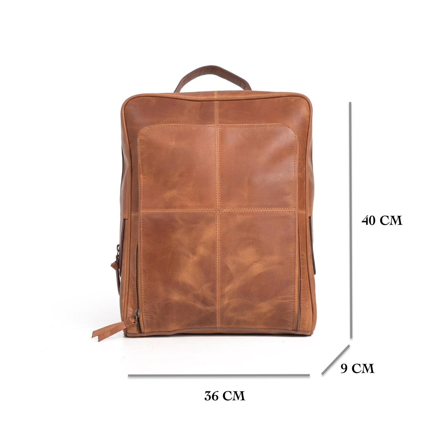 Personalised Leather Backpack, Handmade Office Laptop Bag, Work Bag, Tan High Quality Leather Bag, Gift For Him, Christmas, Anniversary Gift