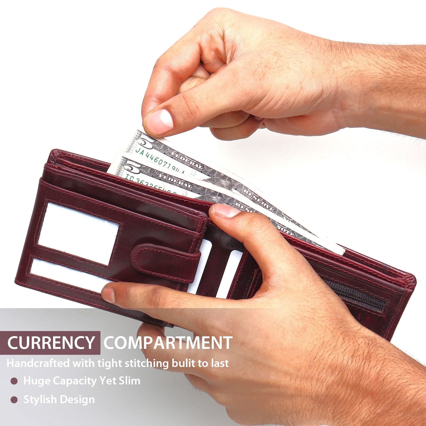 Personalised Handmade Top Quality Real Leather Wallet For Men | Perfect for Fathers Day, Anniversary, Birthday, Groomsmen, Christmas Gift